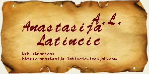 Anastasija Latinčić vizit kartica